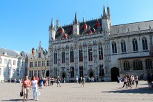 Bruges: peaceful canals and graceful swans. Brussels. Belgium