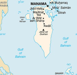 Map of Bahrain