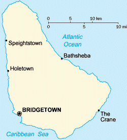 Map of Barbados