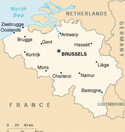 Joyce. Map of Belgium
