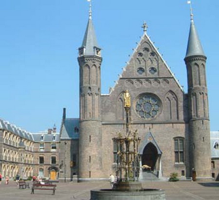 Joyce. Binnenhof and the Knight's Hall, the political centre of the Netherlands