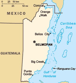 Map of Belize