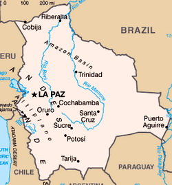 Map of Bolivia
