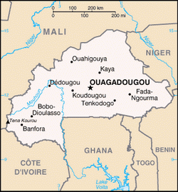 Map of Burkina Faso