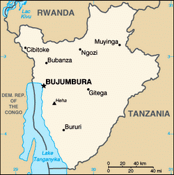 Map of Burundi