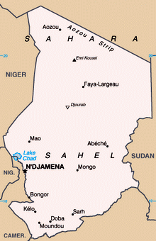 Map of Chad
