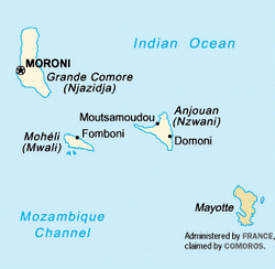 Map of Comoros