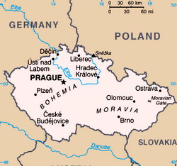 Map of Czech Republic