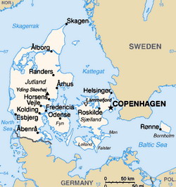 Map of Denmark