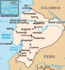 Map of Ecuador