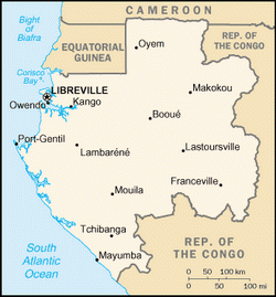 Map of Gabon