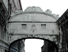 The Bridge of Sighs, the most romantic monument in Venice