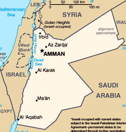Map of Jordan