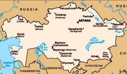 Map of Kazakhstan