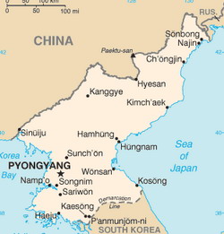 Map of Korea North