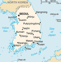 Map of Korea South