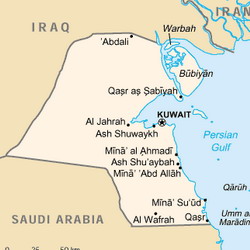 Map of Kuwait