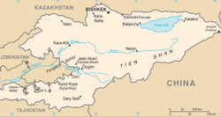 Map of Kyrgyzstan