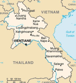 Map of Laos