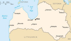 Map of Latvia
