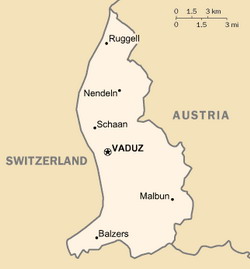 Map of Liechtenstein
