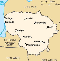 Map of Lithuania