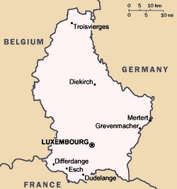 Map of Luxembourg