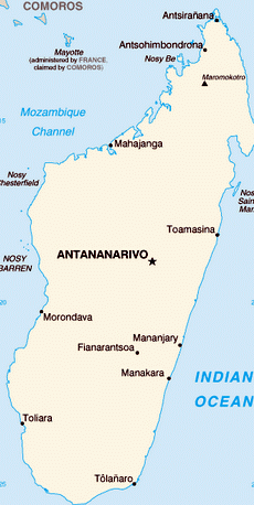 Map of Madagascar