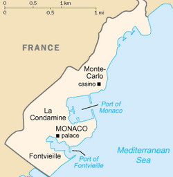 Map of Monaco