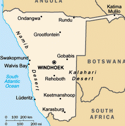 Map of Namibia