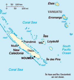 Map of New Caledonia