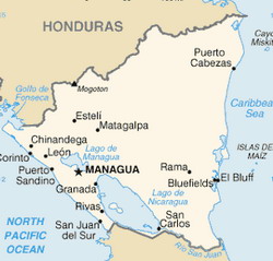 Map of Nicaragua