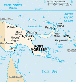 Map of Papua New Guinea
