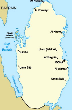 Map of Qatar