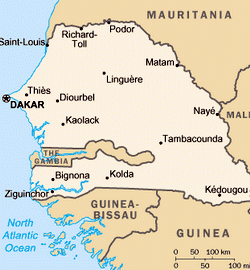 Map of Senegal
