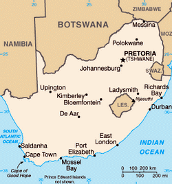 Map of South Africa