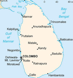 Map of Sri Lanka