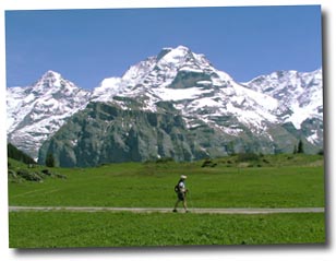 Jungfrau and Matterhorn Tour. Hiking the Bernese Oberland, Switzerland