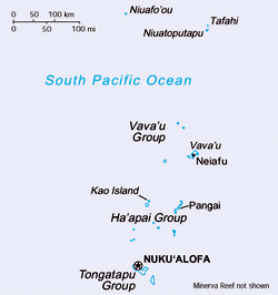 Map of Tonga