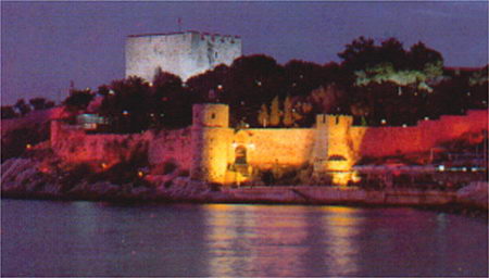 Kusadasi Fortress at night