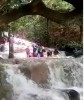 you are looking at a tour of the Dunn's river falls and persons on the falls, Ocho Rios, Dunn's river falls tour climp