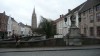 Scene Bruges with Our Lady Church, Bruges