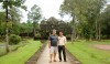 With clients, Siem Reap, Bapoun temple