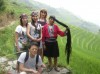 Elena's group with local Yao long hair women, Guilin