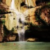 waterfall and swimming pool during the boat ride on Tsiribihina river, Miandrivazo, between Miandrivazo and Morondava