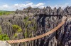 suspension bridge in Tsingy of bemaraha, Bekopaka, 100km from Morondava