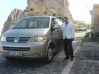 With my minivan at Uchisar Cappadocia, Uchisar Castle