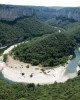 The Ardeche river canyon and the Orgnac cave in Avignon, France